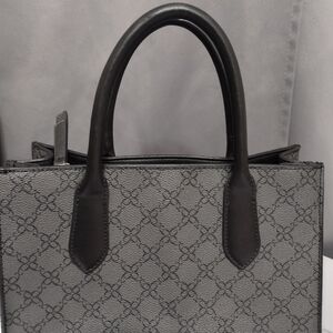 Gray Patterned Tote Bag